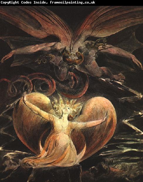 William Blake The Great Red Dragon and the Woman Clothed with the Sun